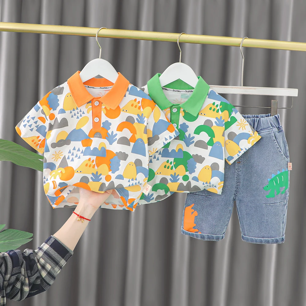 

Kid Summer High Quality Shirt Set Short Set for Baby Boy Outfit Clothing Costume 1 2 3 4 Years Fashion Design