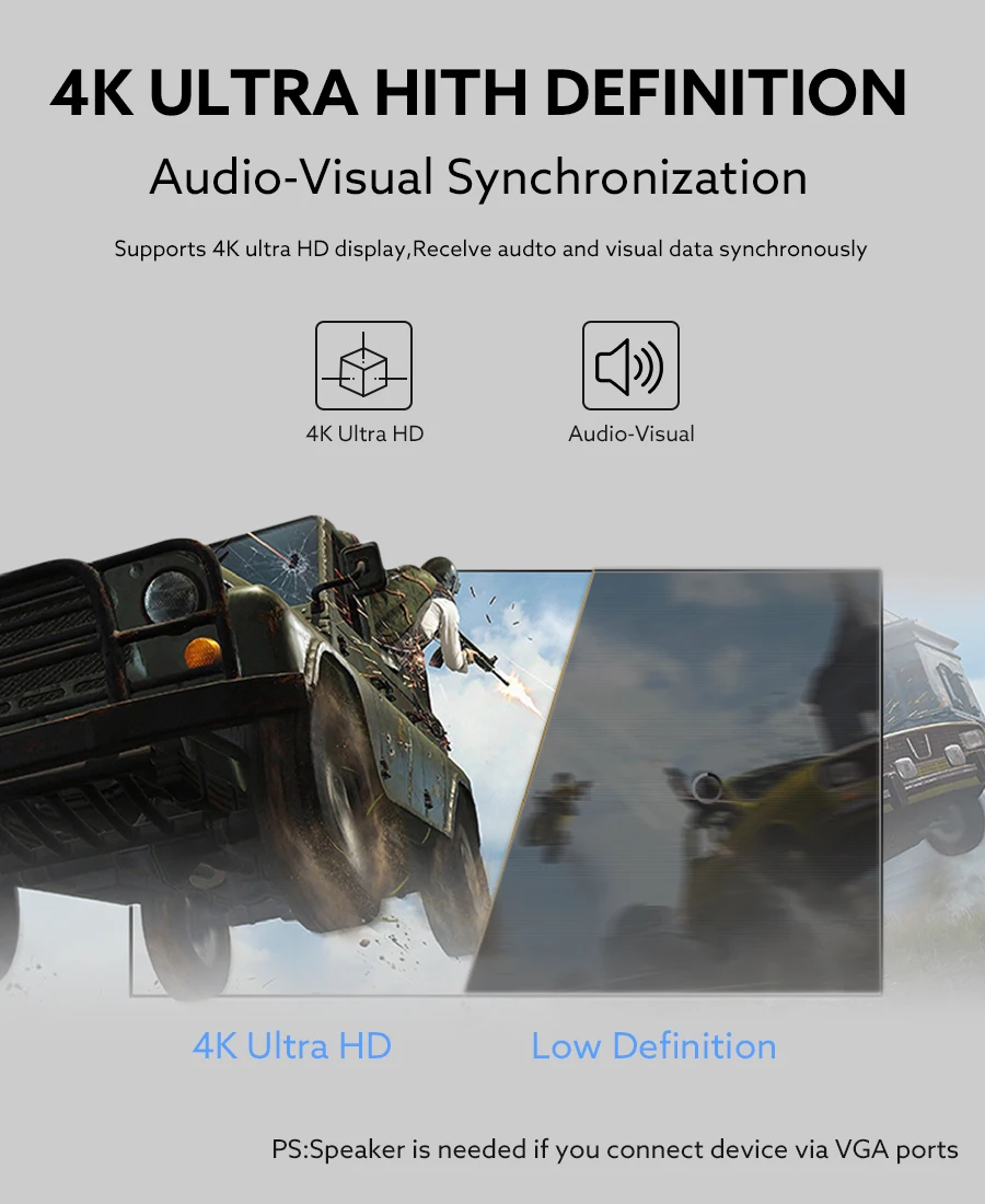 Usb-передатчик HDMI Full HD 4K 30 Гц