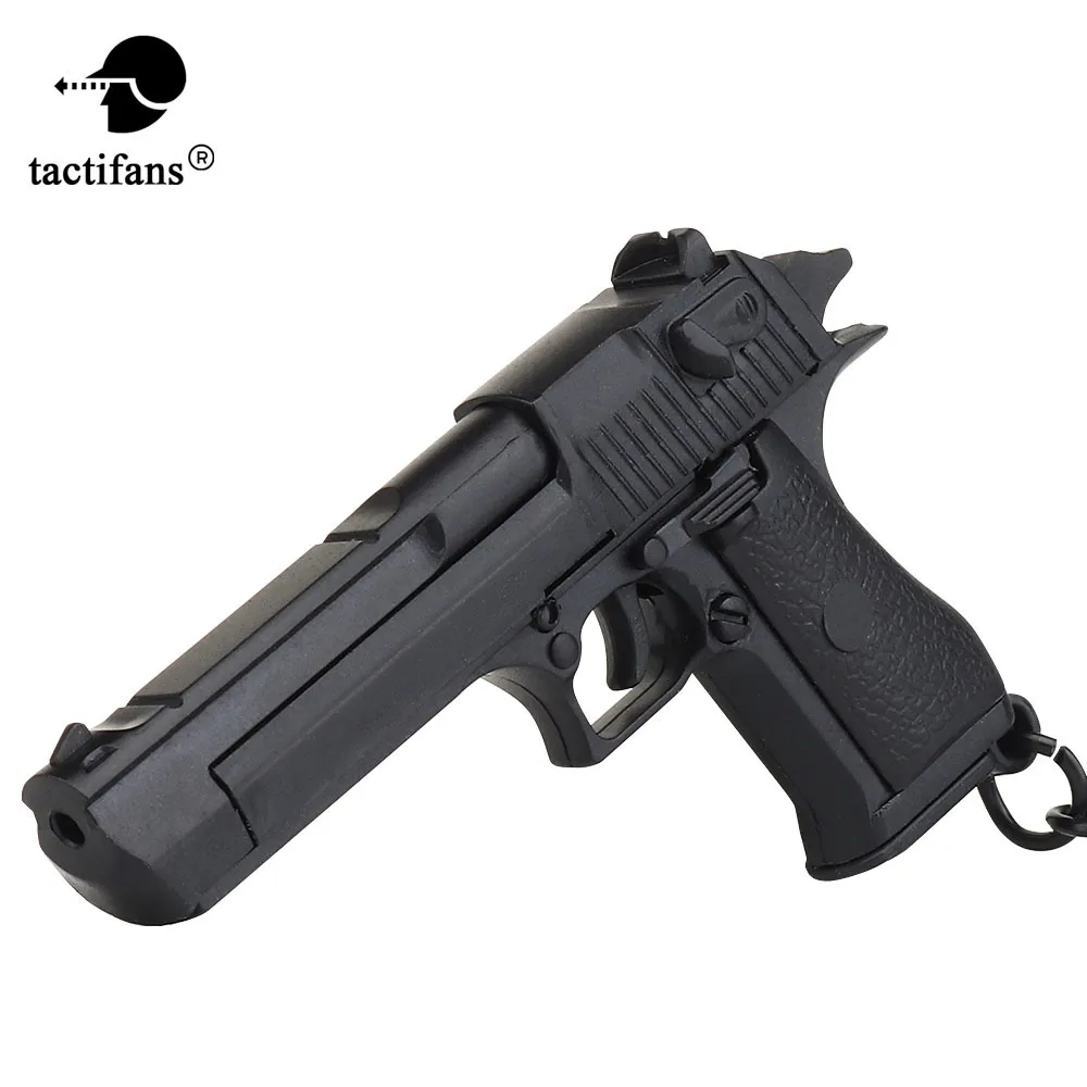 

Desert Eagle Key Chain Pistol Shape Tactic Keychain 1:4 Gun Toy Weapon Ring Trend Mini Portable Detachable Decorations Boy Gift
