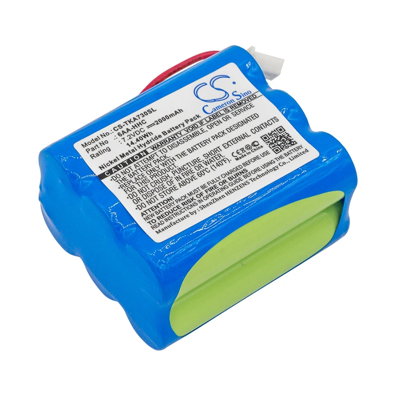 CameronSino Battery for TDK Life on Record A73 Life on Record A73 Boombox 2000mAh / 14.40Wh 6AA-HHC