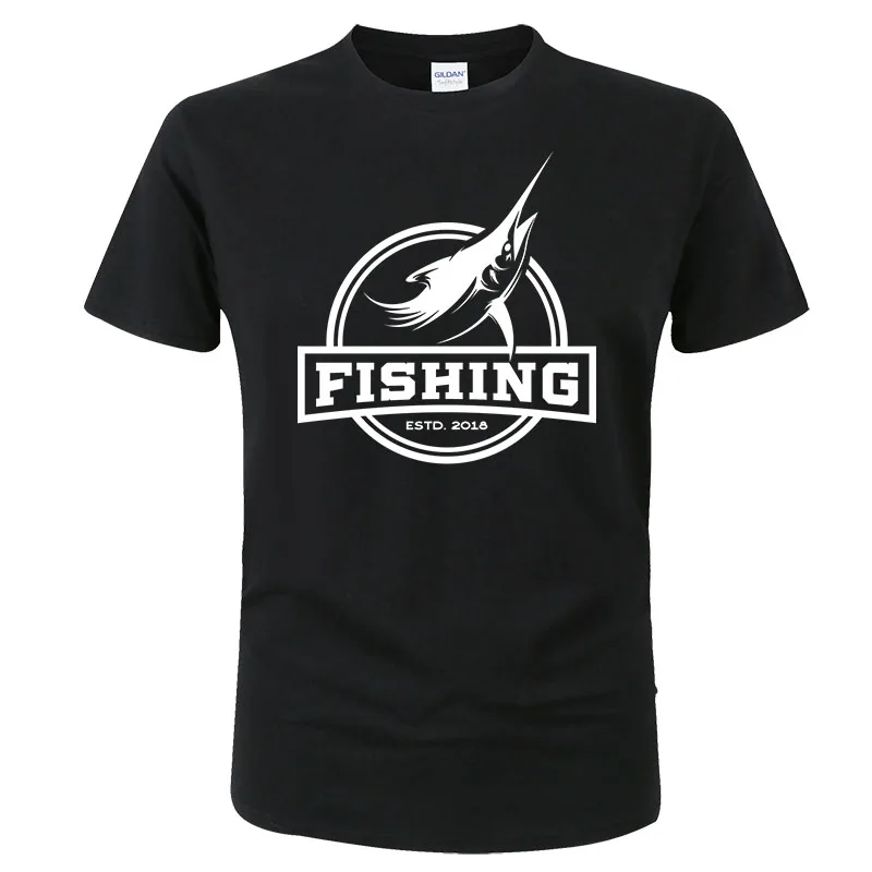 

Футболка мужская летняя с принтом, хлопок, короткий рукав, Повседневная Уличная одежда, классные топы для рыбалки, G09