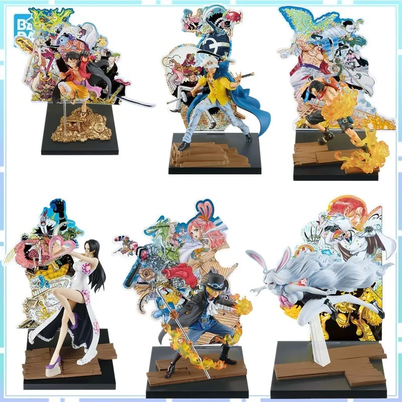 Фото Фигурка Bandai Ichiban KUJI WT100, фигурки героев Аниме One Piece Luffy Sabo Yamato Hancock, морковь, закон, ACE, игрушки-модели №1