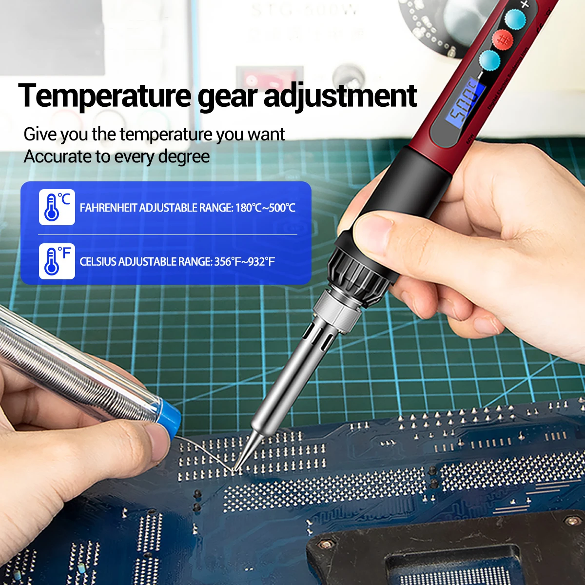 Электрический мини-паяльник ANENG SL103 13 шт. 180 ℃ ~ 500 регулируемая температура 60 Вт