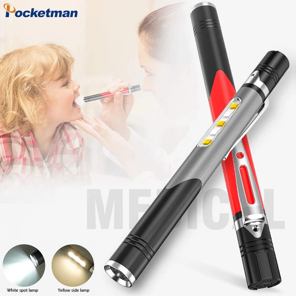 

LED Pen Light Medical Flashlight First Aid USB Flashlights Torch Mini Penlight for Doctor Nurse Diagnosis Emergency Light