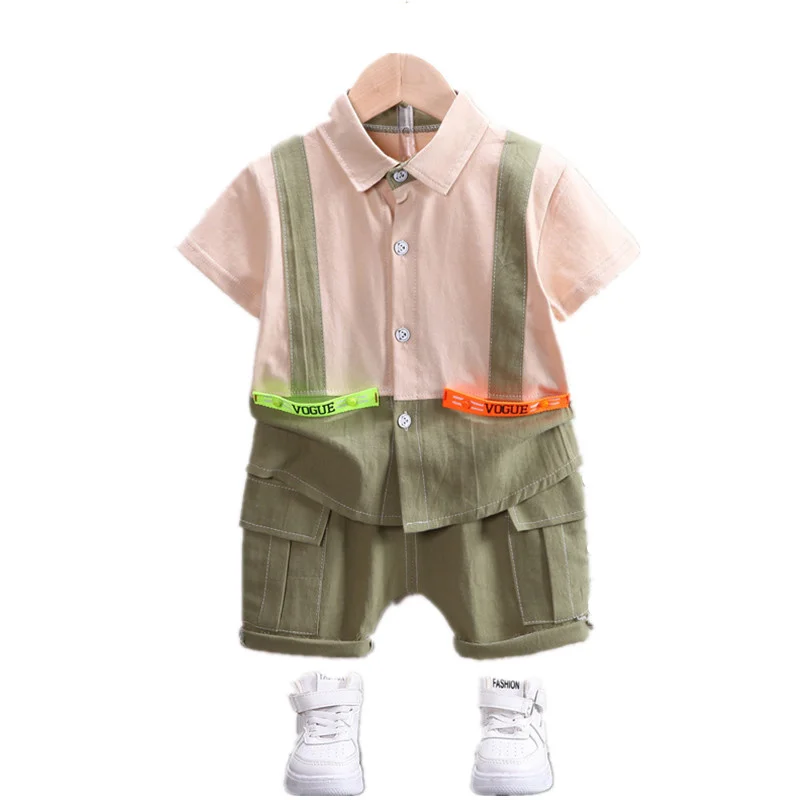 

Спортивный костюм для мальчиков, рубашка без рукавов и шорты, на возраст от 1 до 5 лет