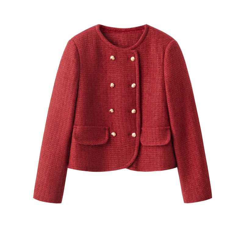 Design 2023 Spring 90%  White Duck Down Jacket Women  High Street  Double Breasted  High Waist Fashion Coat Women