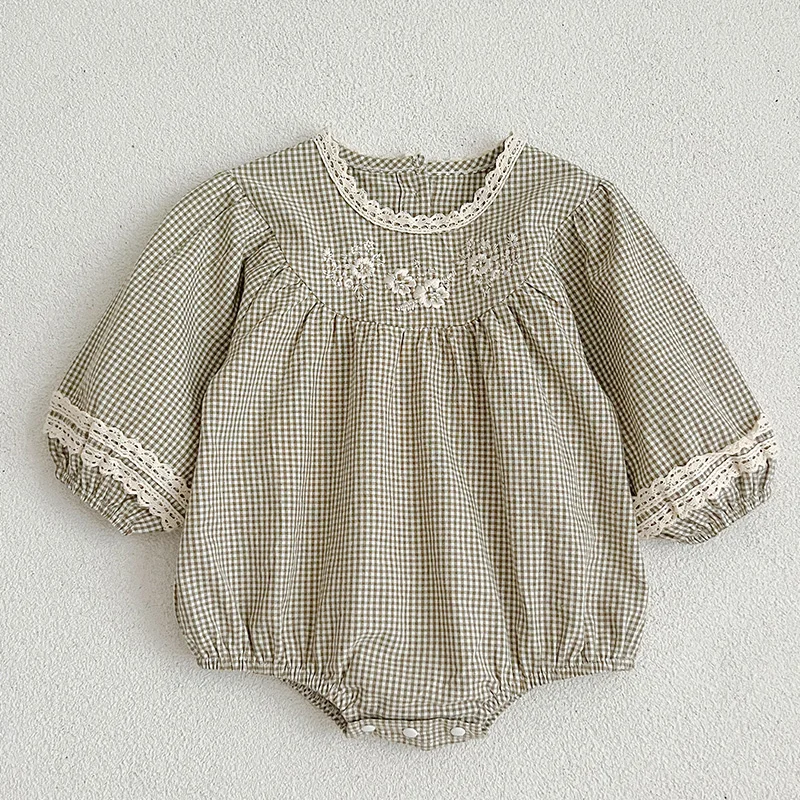 Детское боди с длинным рукавом и вышивкой в Корейском стиле