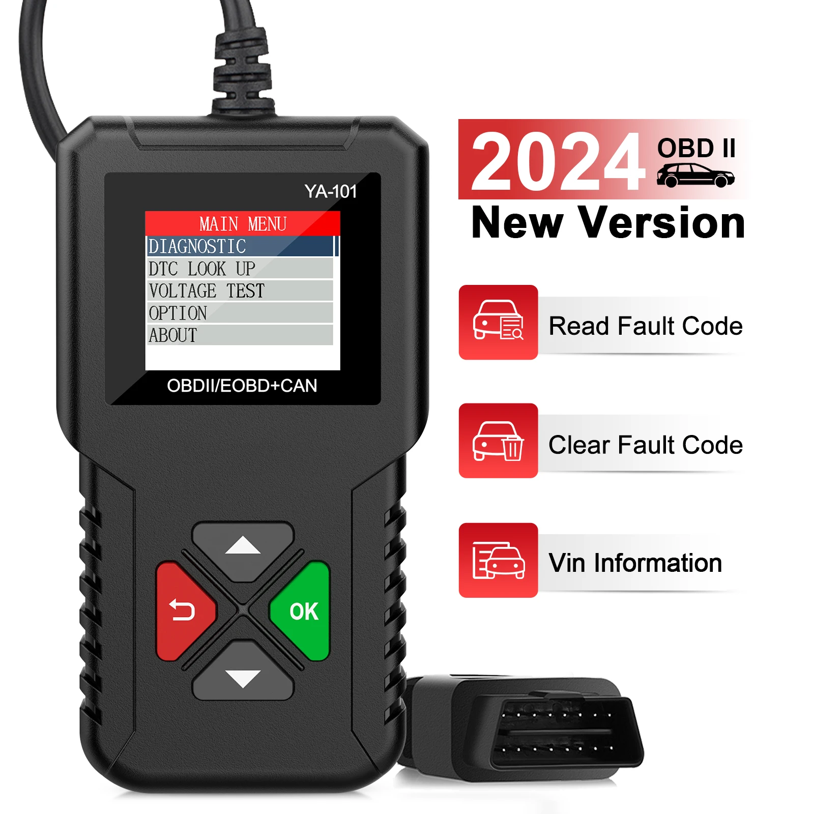 Сканер OBD2 YA101 для 12-втомобилей от OBDResource Полные диагностические функции OBDII с