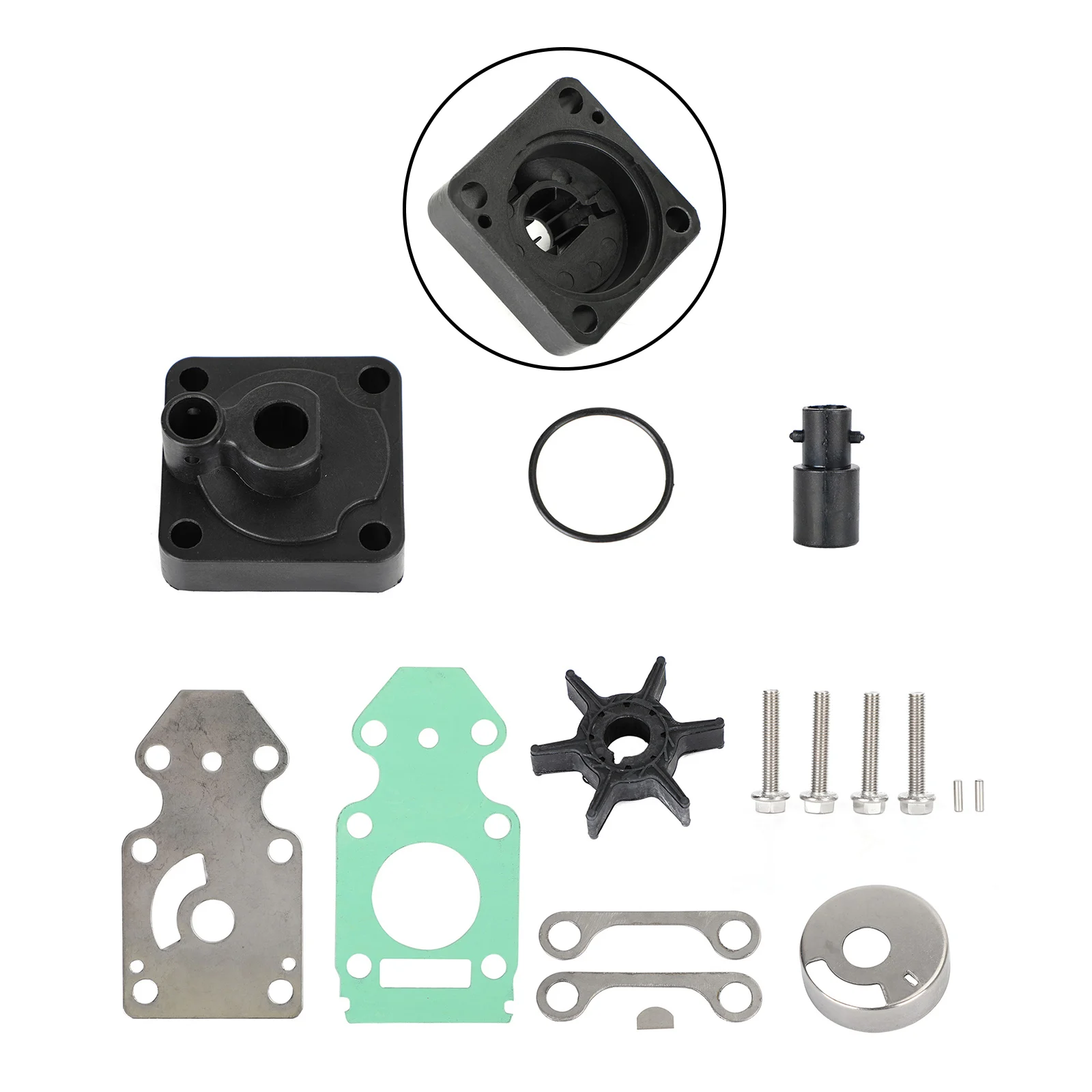 

Areyourshop Water Pump Rebuild Kit fit for Yamaha w Housing 63V-W0078-02-00 9.9 15HP Boat Accessories Parts