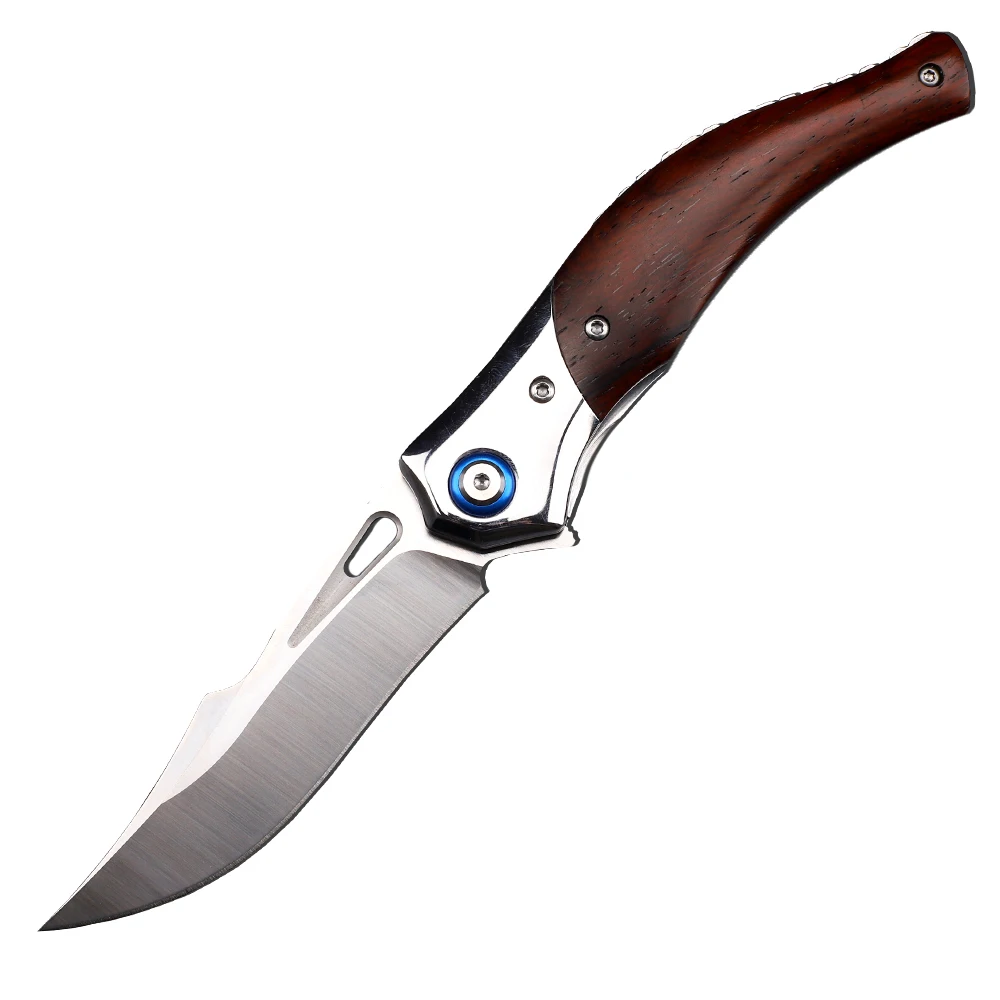 

D2 складной нож из красного дерева с шарикоподшипником для кемпинга на открытом воздухе охоты альпинизма рыболовный Нож EDC инструмент