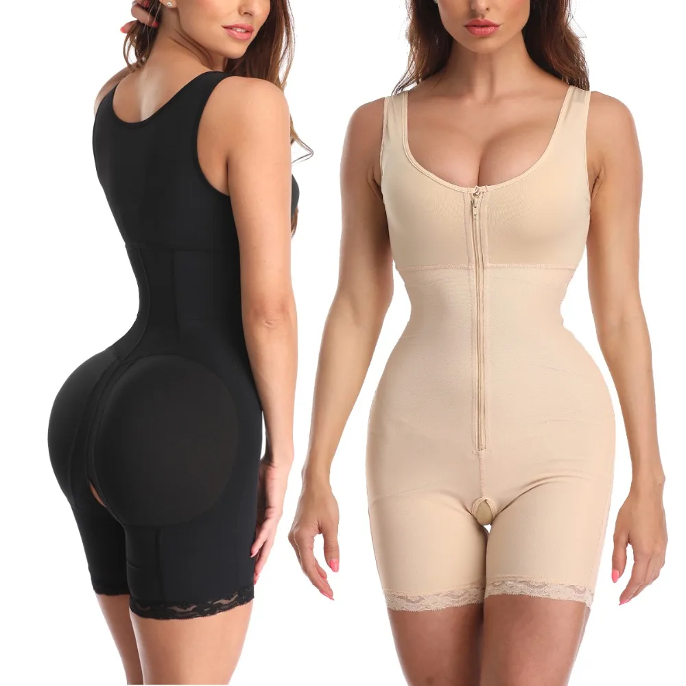 

Colombiaanse Fajas Full Body Shaper Modellering Taille Trainer Butt Lifter Dij Reducer Tummy Controle Push Up Shapewear