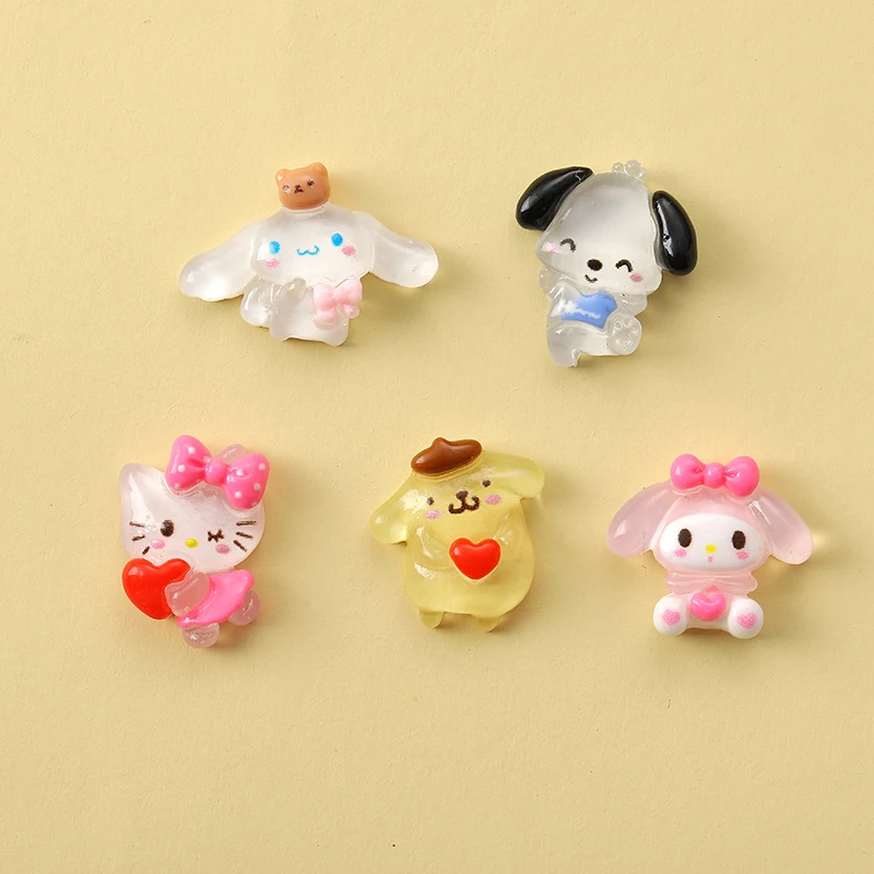 

20Pcs/set Sanrioed My Melody Nail Sticker Pochacco Cinnamorol Onpompurin Cute Diy Resin Nail Jewelry Accessories Toy Girl Gift