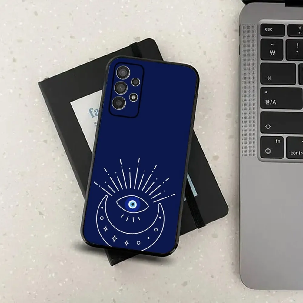 Турецкий синий чехол для телефона Evil Eye Samsung S24 S21 S22 S23 S30 Ultra S20 Plus Fe Lite Note 10 9 5G черный