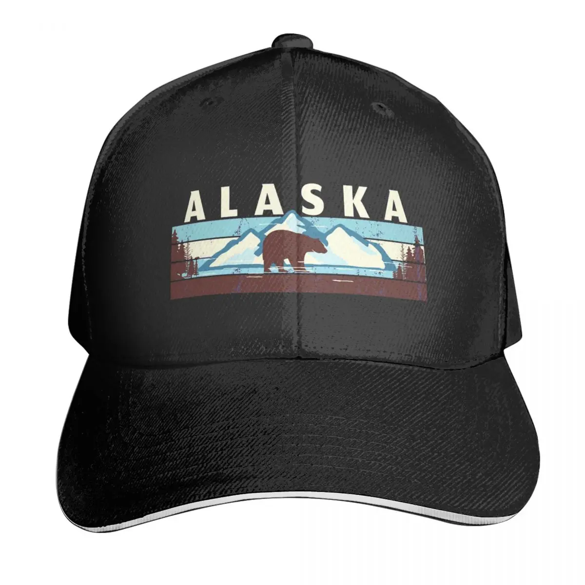 

Vintage Retro Alaska Souvenir Casquette, Polyester Cap Holiday Unisex For Out