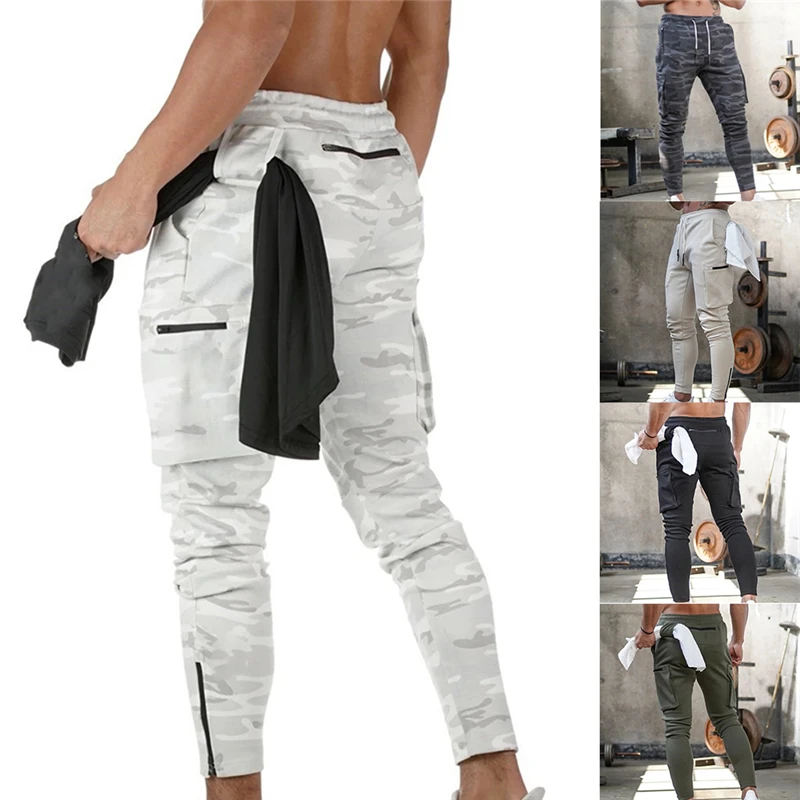 

Men Sport Pants Running Pants Plus Size 2XL With Pockets Workout Training Joggings Pants Soccer Pants Fitness For Male