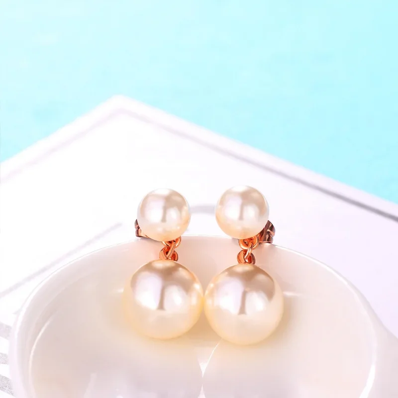 Модные простые ювелирные изделия с кристаллами женские серьги жемчужный клон