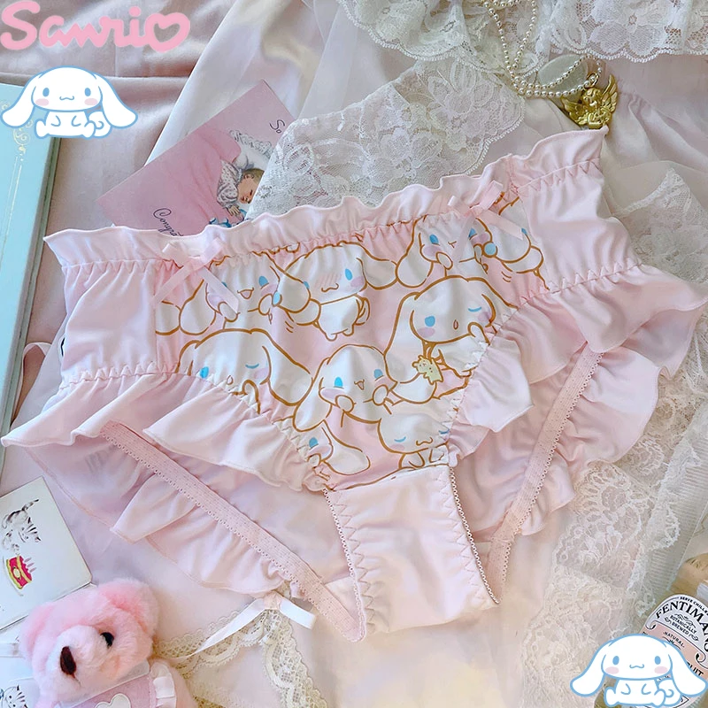 

Anime Sanrio Cinnamoroll My Melody Hello Kitty Sexy Lace Panties Pompompurin Women Ultra-thin Comfortable Breathable Panties
