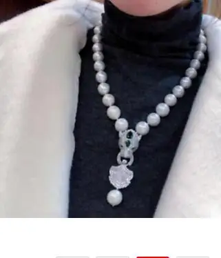 

new design Charming 11-12 mm white pearl necklace pendant