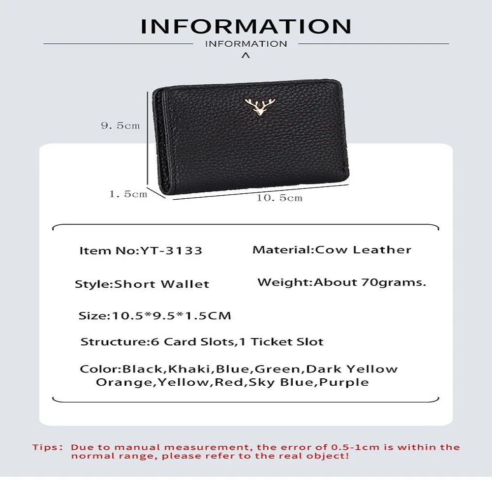 URBAN MASTER Genuine Cow Luxury Leather Short Wallet for Women Korean Small Coin Purse Fashion Bifold Female Purse Card Holder