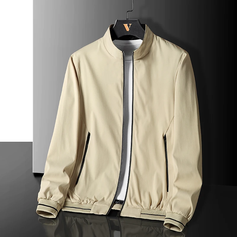 

Новая весенняя мужская повседневная куртка, Мужская Верхняя одежда большого размера, блестящая куртка-бомбер с воротником, Мужская рабочая одежда, куртки, Лидер продаж
