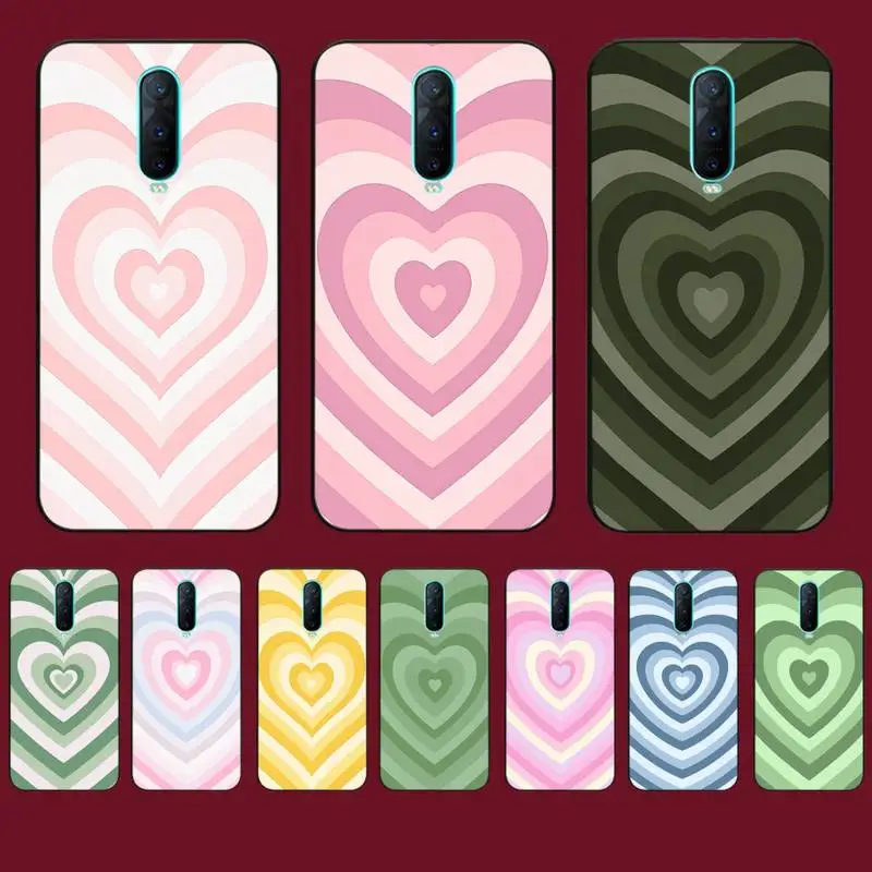 

Love Heart Phone Case for Vivo Y91C Y11 17 19 17 67 81 Oppo A9 2020 Realme c3
