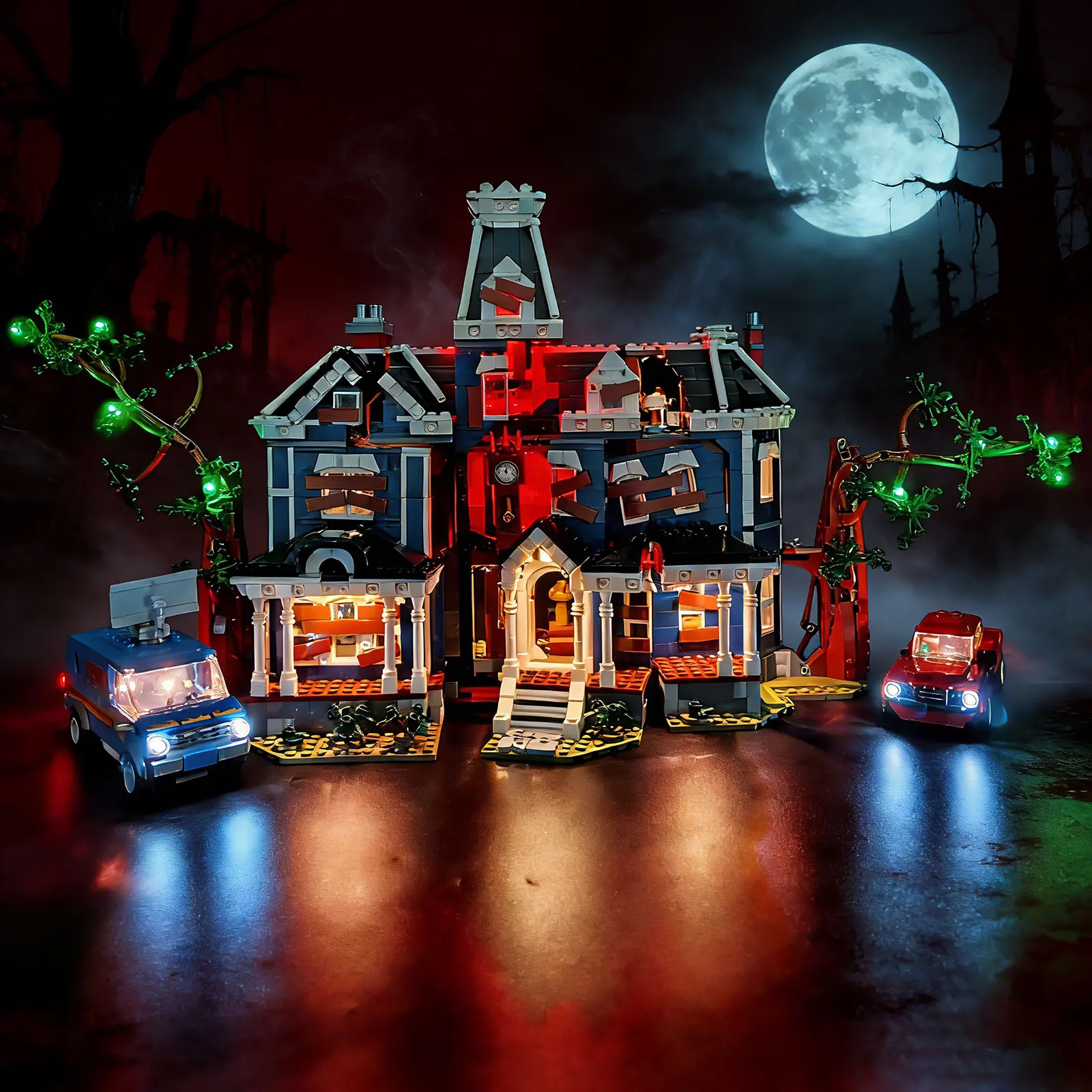 Фото Комплект светодиодного освещения LYBMTWF, совместимый с Lego11370 Stranger Things The Creel House (блоки модели в комплект не входят) №3