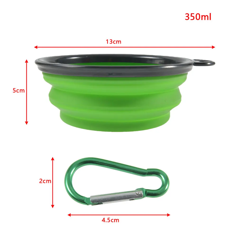 350ML 1000ML Portable Foldable Cat Bowl Dog Basin Outdoor Travel Portable Silicone Pet Bowl images - 6