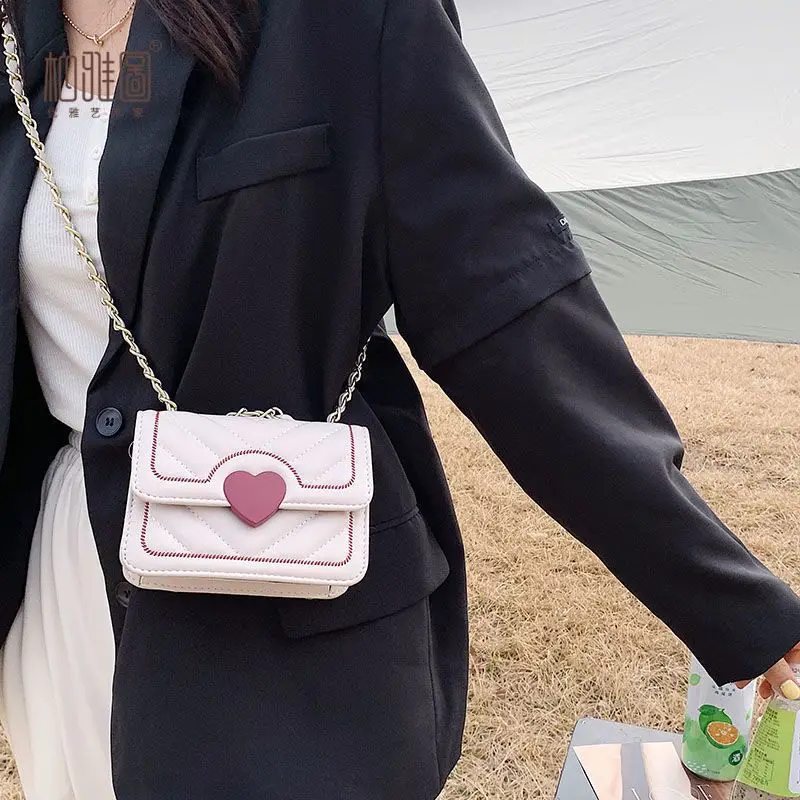 Women's Messenger Bag New High Quality Handbag Fashion Adjustable Chain Bag PU Cute Mini Exquisite Shopping Wallet Storage Bag