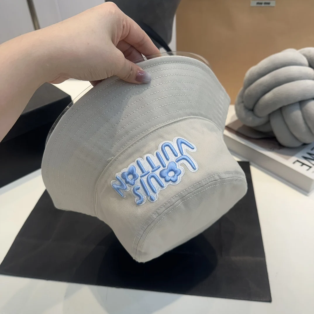 шляпа-ведро LouisVuitton Дорожная солнцезащитная шляпа для взрослых с рыбацкаяшляпа |