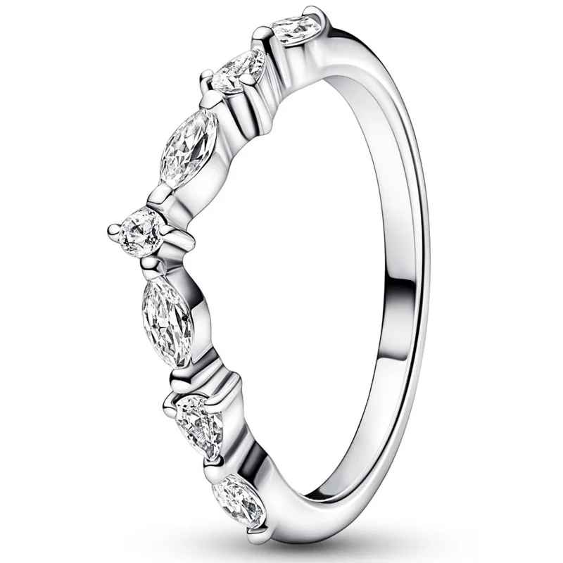 

Original Timeless Wish Sparkling Alternating With Crystal Ring For Women 925 Sterling Silver Wedding Gift Fashion Jewelry