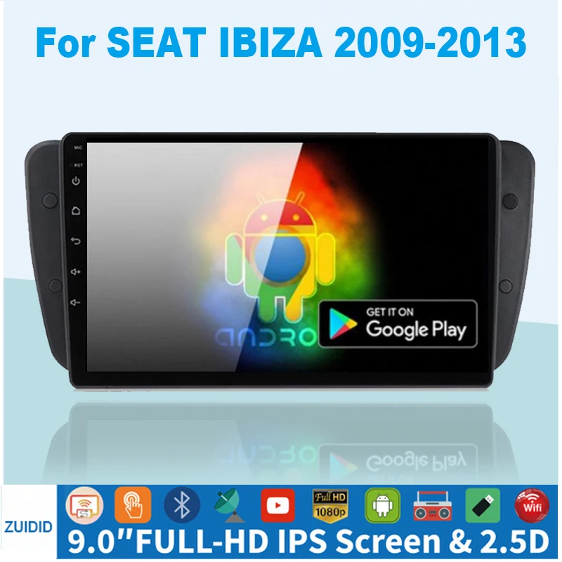 $552.00 2 din Android Auto Radio for Seat Ibiza 6j 2009 - 2013 2010 Carplay  Car Multimedia GPS 2din autoradio