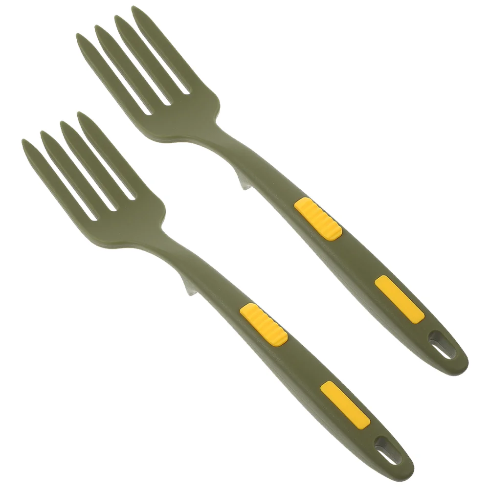 

2 Pcs Food Kitchen Fork Large Cooking Silicone Nonstick Multifunction Reusable Convenient