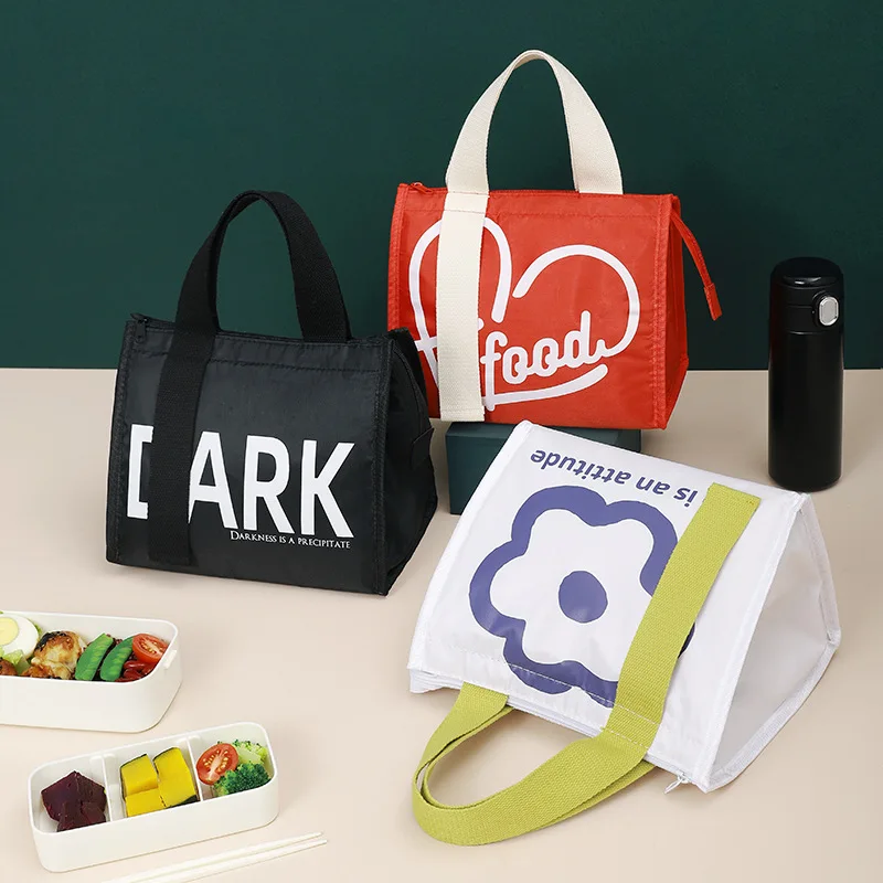 

Fashion New Lunch Box Thermal Tote Large Capacity Aluminum Foil Portable Bento Bag Office Workers Students Lunch Insulation Bags