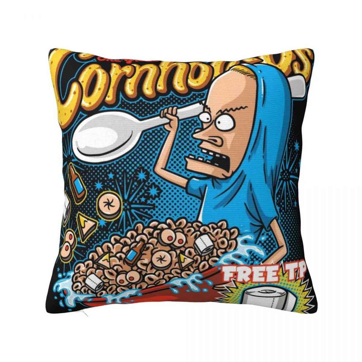 

Cornholi Os Beavis And Butthead Pillow Case Cartoon Spring Retro Pillowcase Polyester Home Decor Zipper Cover