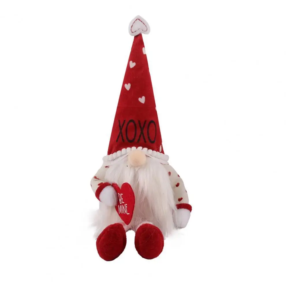 

Long Lasting Pretty Adorable Long Leg Gnome Toy Fabric Gnome Doll Fine Stitching for Living Room