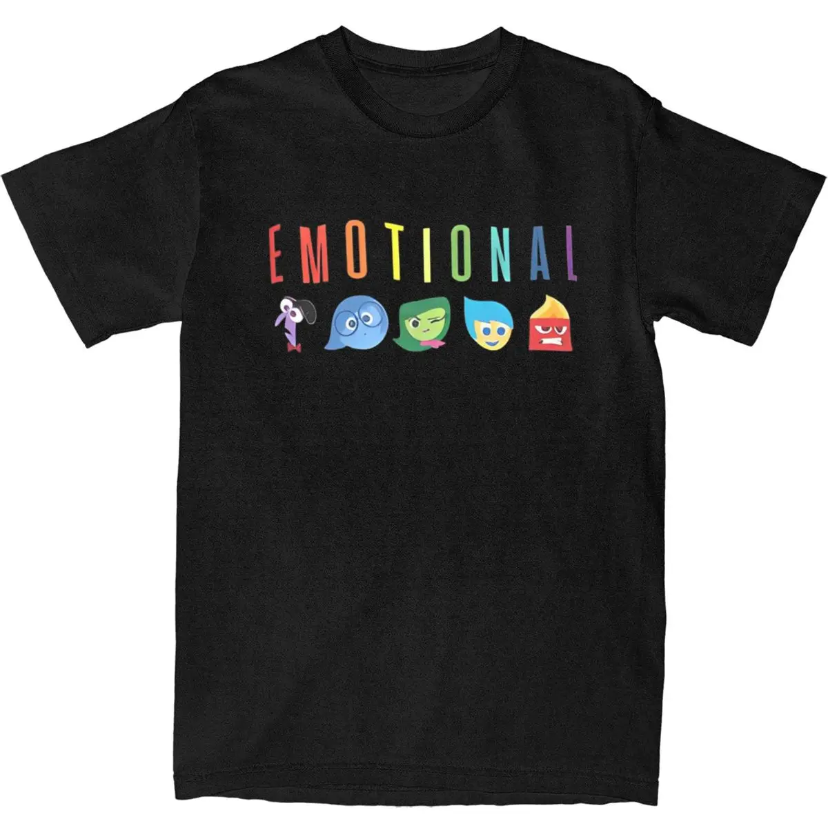 Мужские эмоциональные радужные футболки Inside Out хлопковая одежда летняя