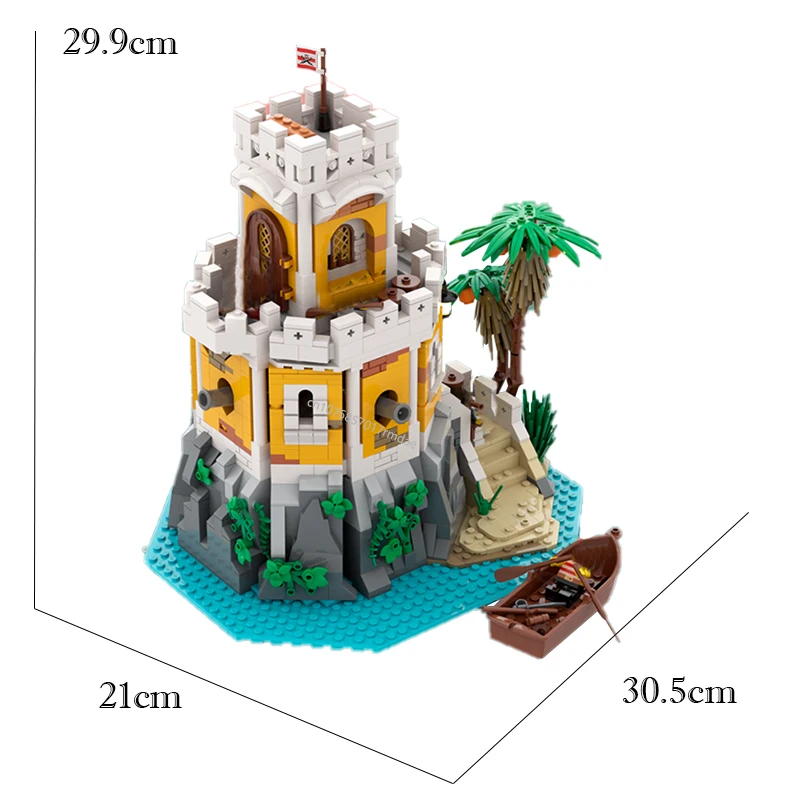 Новинка 1149 шт. средневековая серия пират MOC модульная модель Cannon Cove творческие