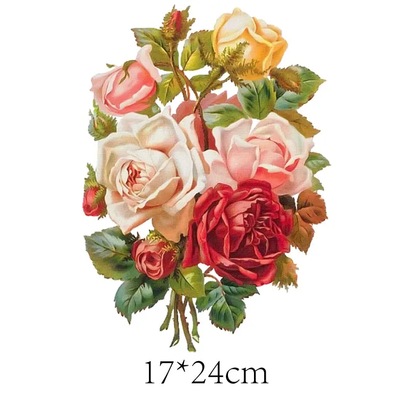 Наклейки с цветами патчи для одежды наклейки термоклеем дешевые товары