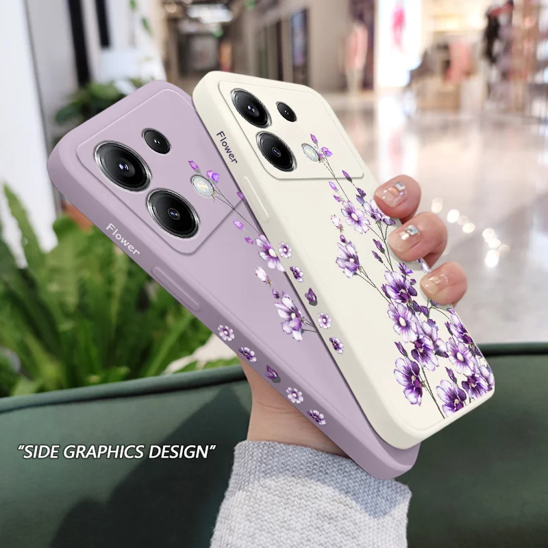 Pericallis Hybrida Phone Case For Xiaomi Poco X6 F6 M6 M5 M5S F5 X5 F4 X4 M4 F3 M3 X3 Pro 4G 5G GT Silicone Cover