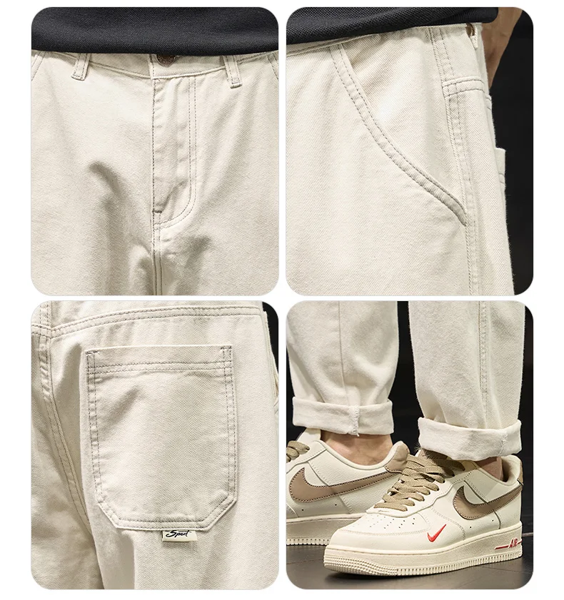 Большие размеры 28-42 мужская уличная одежда модные свободные повседневные прямые