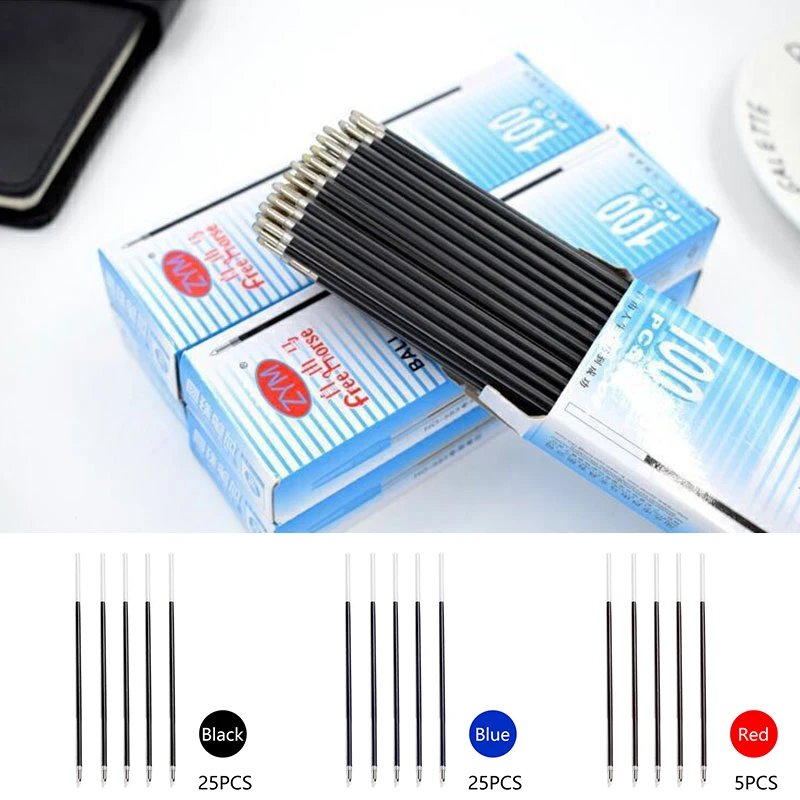 

0.7mm 5/25PCS Gel Pen Refill Ballpoint Refills Ink Retractable Office Signature Rods School Student Stationery Writing Supply