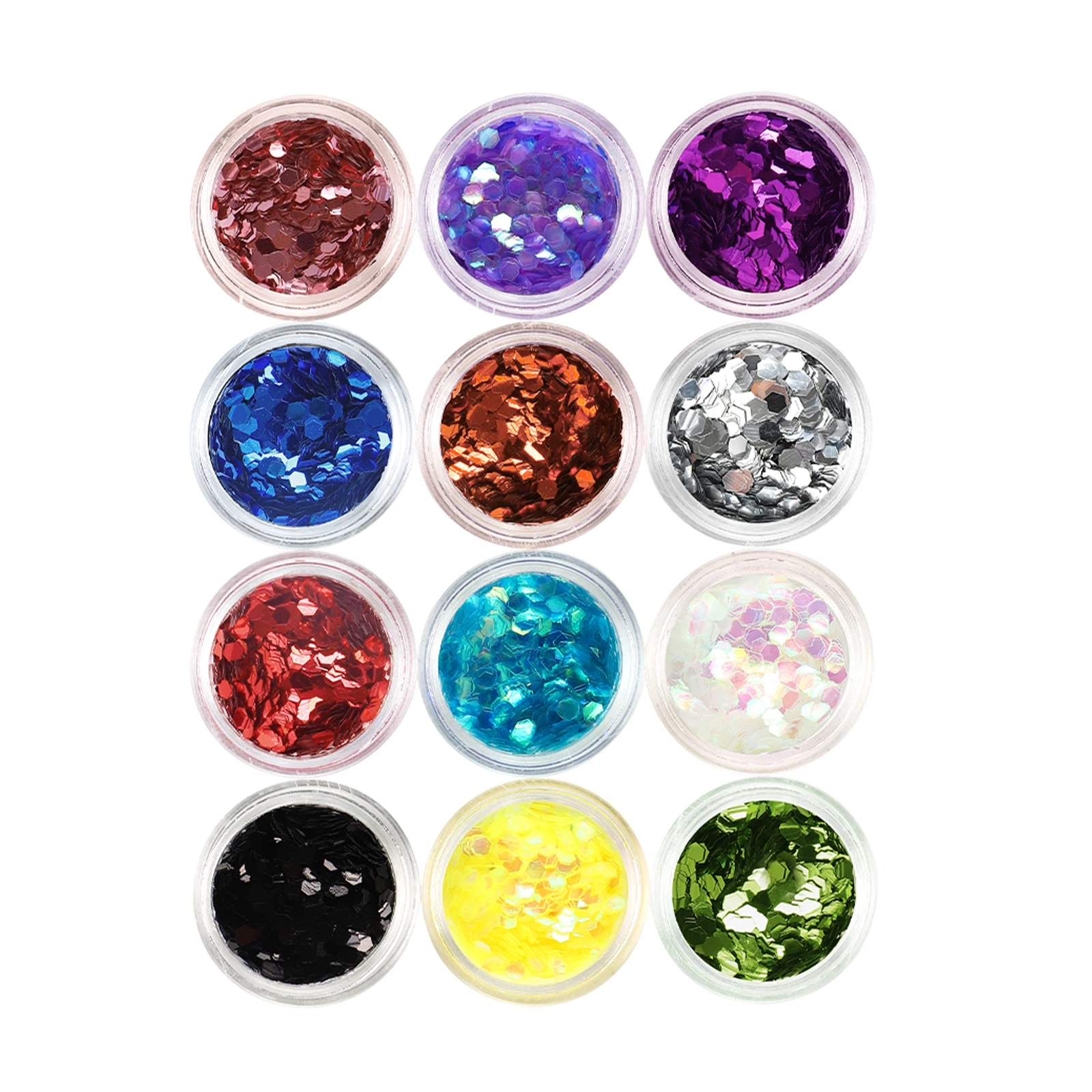 Набор Из 12 Блесток Для Ногтей С Разнообразными Стилями Творческого Дизайна И