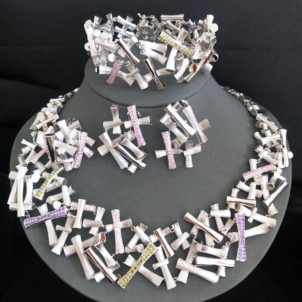 GODKI Новая мода бамбуковая кость африканский свадебный комплект ювелирных