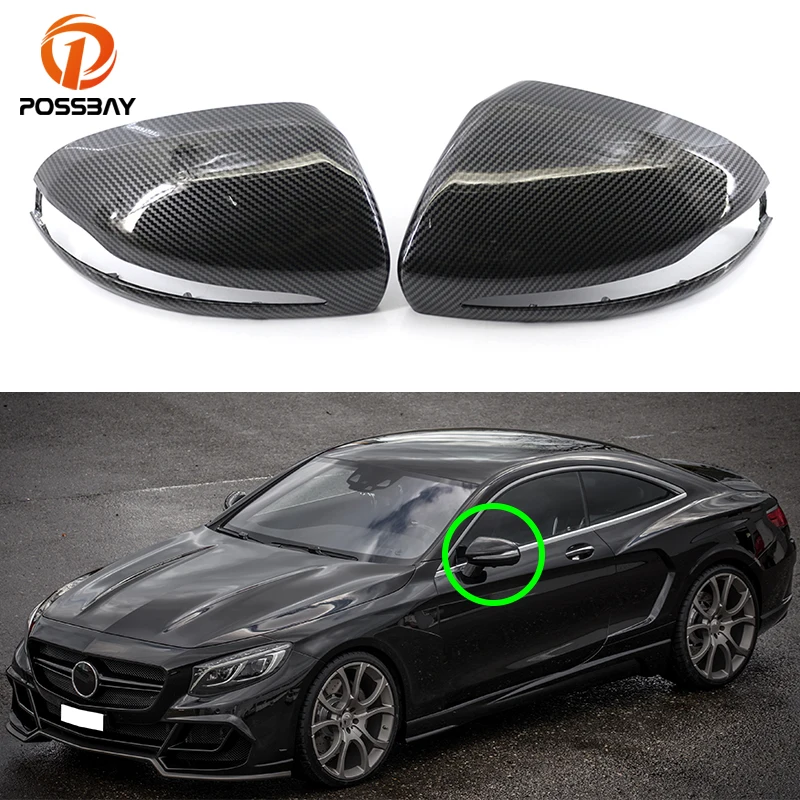 

1 Pair Car Side Rearview Mirror Cover for Mercedes-Benz W205 A205 C205 V205 S205 W257 W213 C238 W253 W222 V222 X222 C217 A217