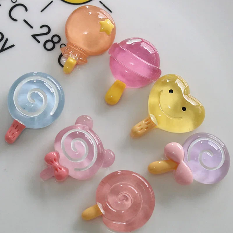 10 шт. прозрачные украшения для волос в виде леденца