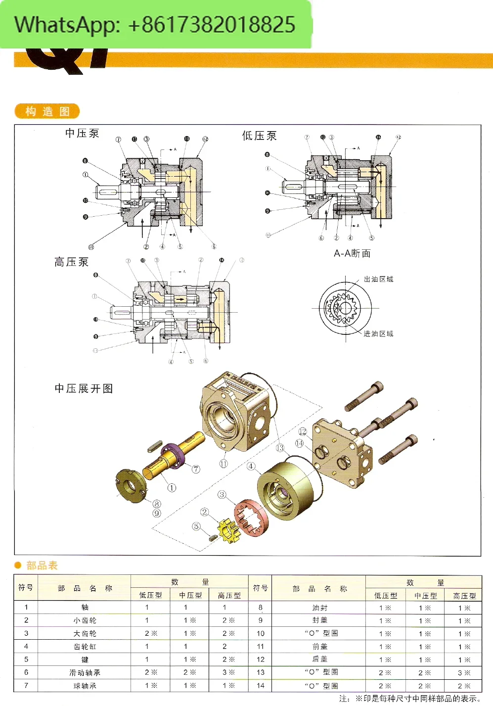 Масляный насос Sumitomo QT31/QT32/QT33/QT41/QT42/QT43/QT51/QT52/QT62 Шестеренчатый