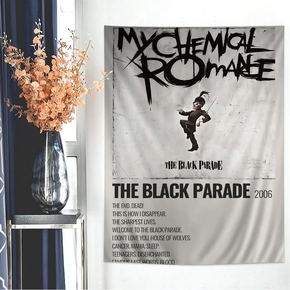 My C-Chemical R-Romance Band Tapestry Art Printing Japanese Wall Anime Hanging Home Decor