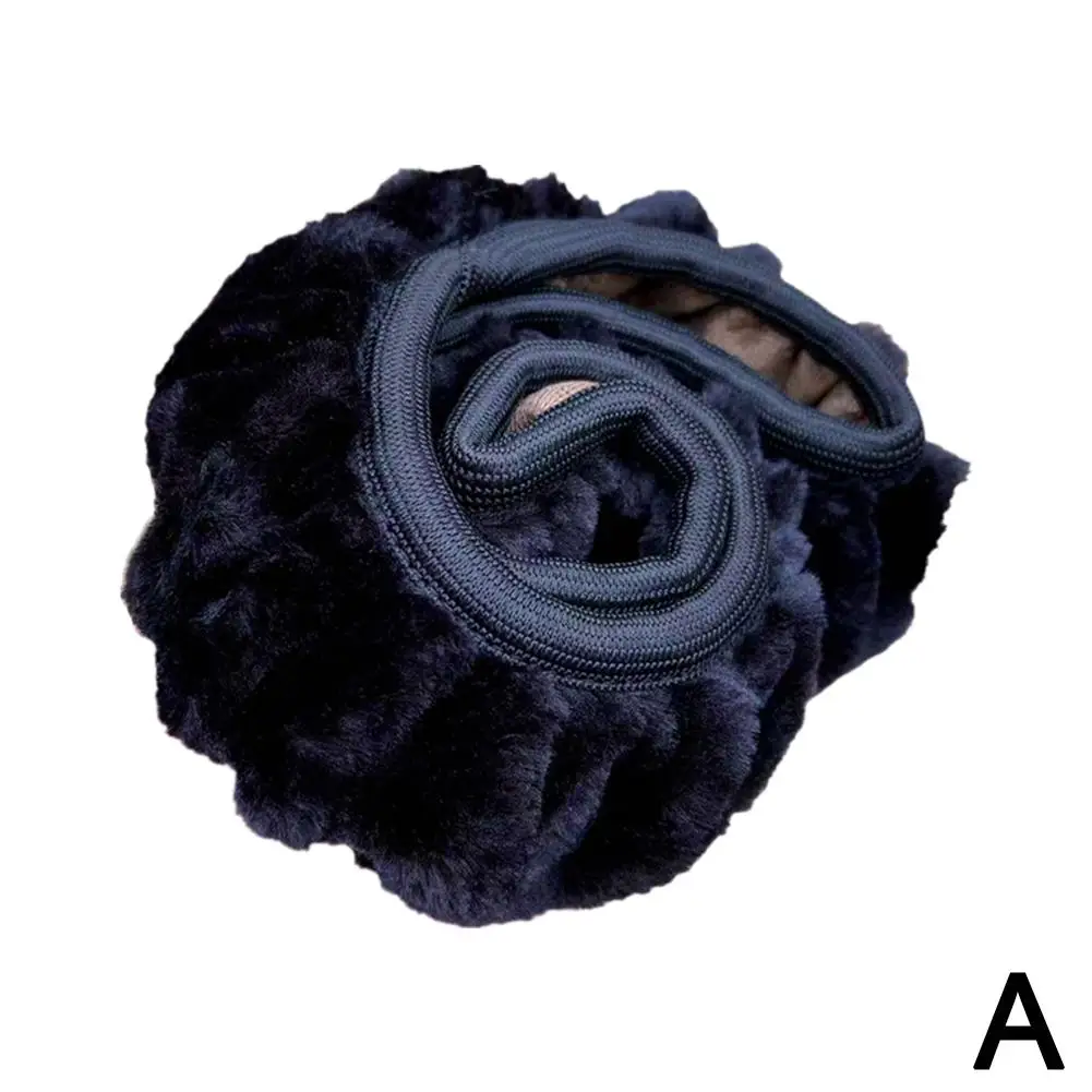 

Интерьер автомобиля, плюшевый теплый чехол на руль, зимний чехол на руль из искусственного меха с эластичной ручкой, аксессуары