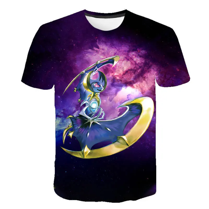 

summer men and women T-shirt 3d polyester print Pokemon children's animation Harajuku fashion short sleeve casual small