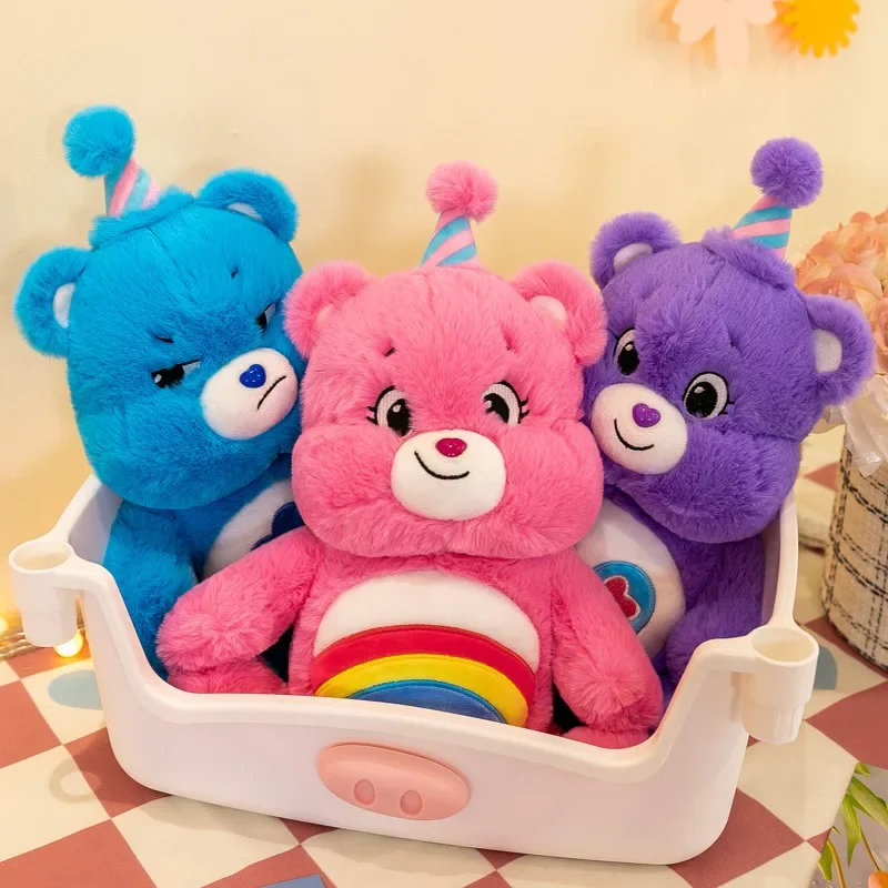 35 см MINISO Care Bears плюшевый кавайный Радужный медведь плюшевые игрушки милый аниме